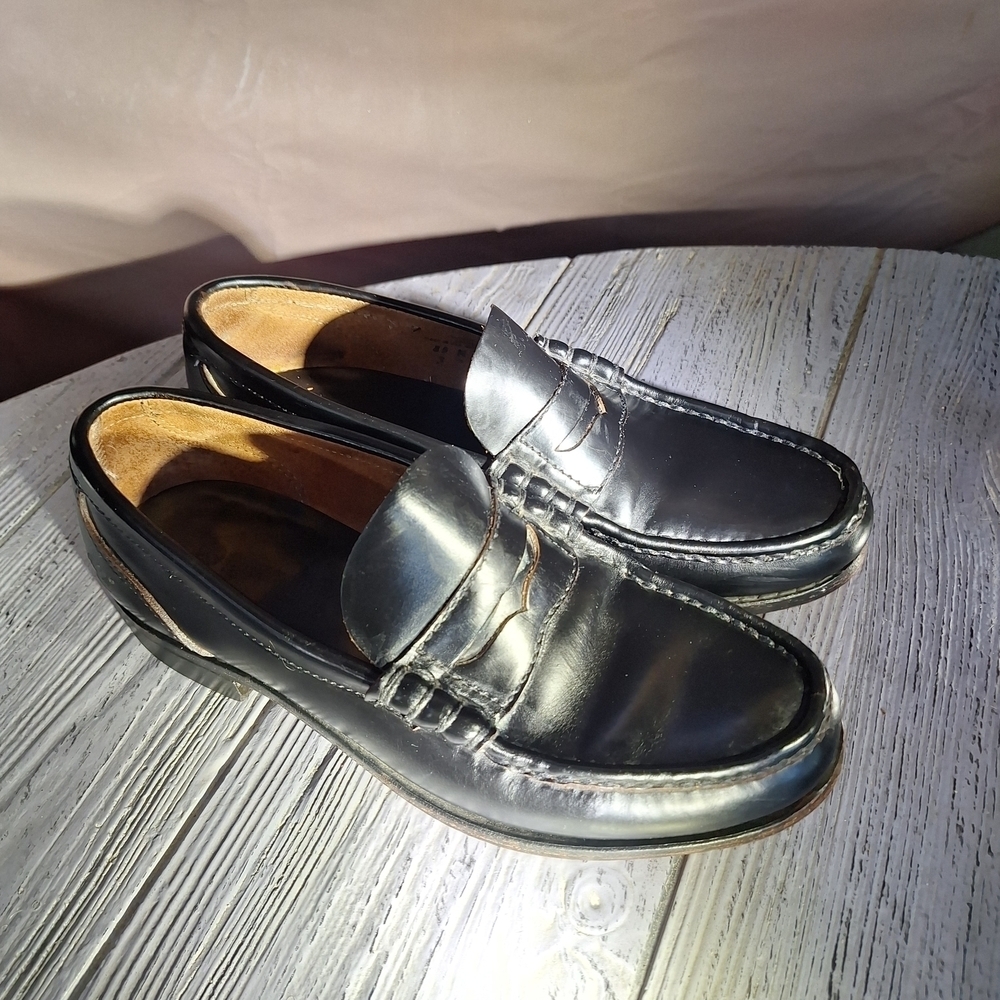 Timberland Black Genuine Leather Penny Loafers Mens 8.5